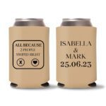 25. Wedding Koozies - Light Brown