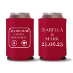 25. Wedding Koozies - Red