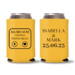 25. Wedding Koozies - Yellow