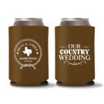 32. Wedding Koozies - Dark Brown
