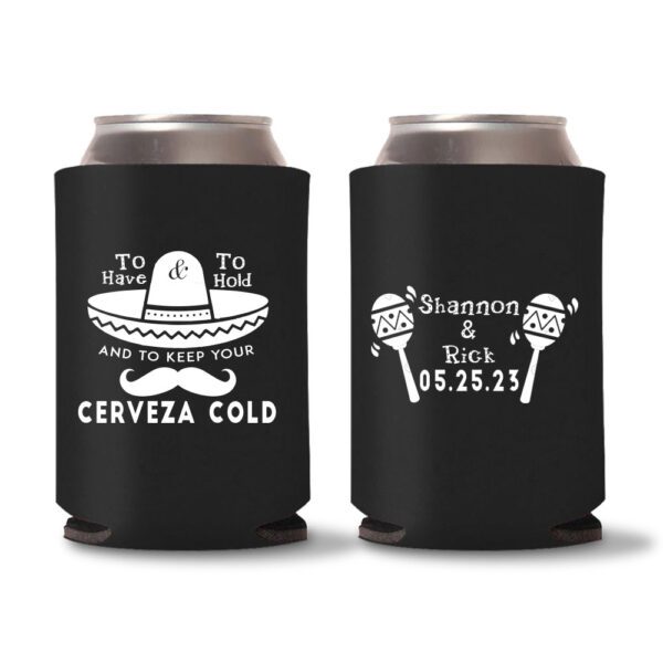 34. Wedding Koozies - Black