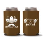 34. Wedding Koozies - Dark Brown