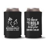 35. Wedding Koozies - Black