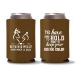 35. Wedding Koozies - Dark Brown