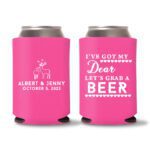 40-Custom-Wedding-Koozies-Pink