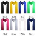 Custom Graduation Stoles - Plain End - Colors-1