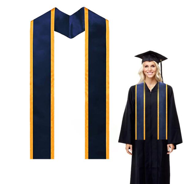 Custom Graduation Stoles - trim Plain End - Hover