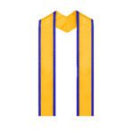 Custom Graduation Stoles - trim Plain End - Yellow