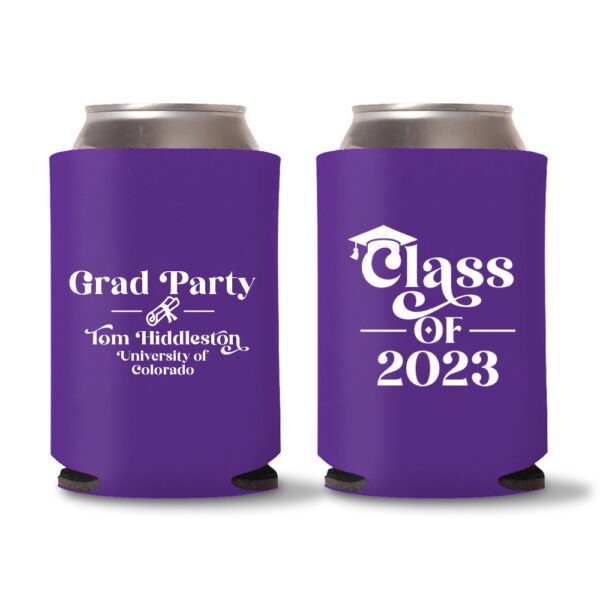 Graduation Koozies D16 - purple