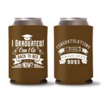 Graduation Koozies D17 - dark brown