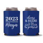 Graduation Koozies D20 - Blue