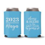 Graduation Koozies D20 - Cyan