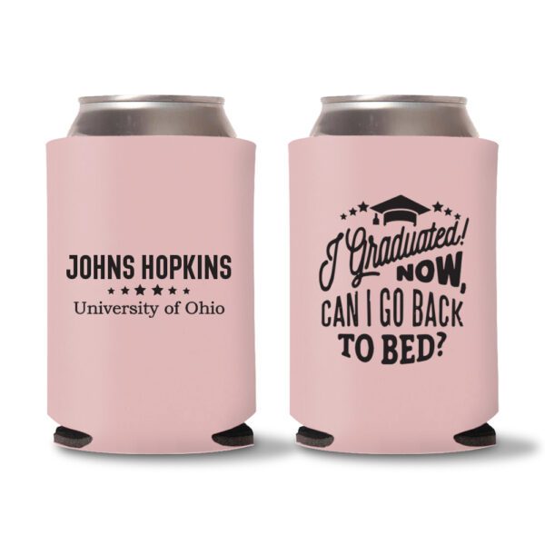 Graduation Koozies D21 - Baby Pink