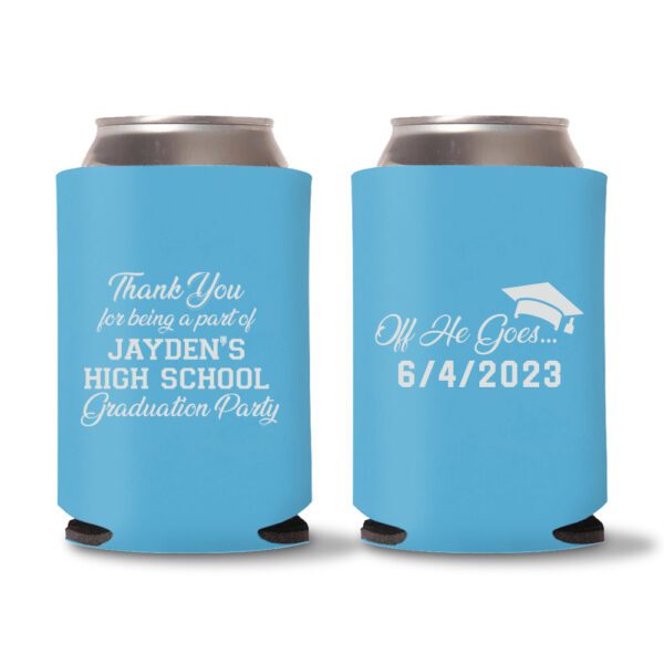 Graduation Koozies D26 - Cyan