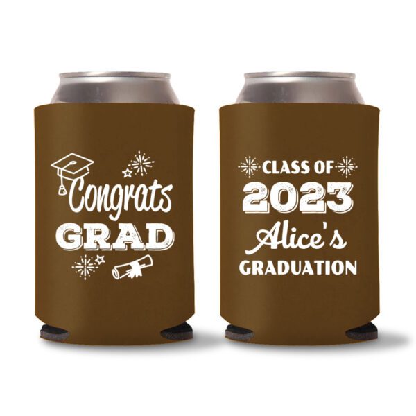 Graduation Koozies D27 - Dark Brown