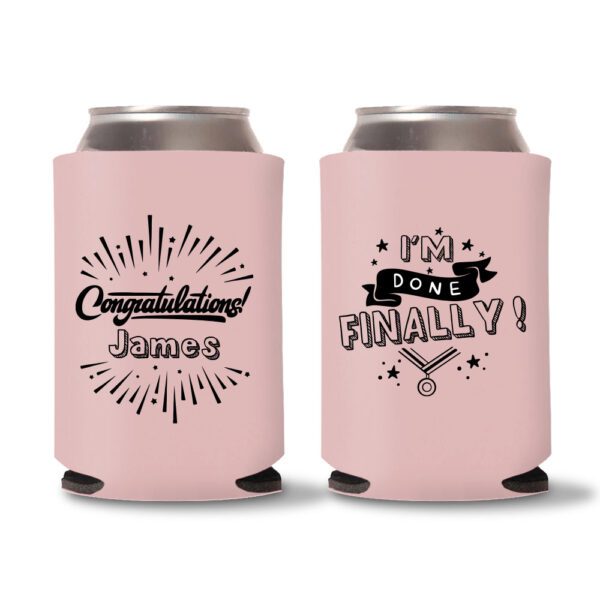 Graduation Koozies D28 - Baby Pink