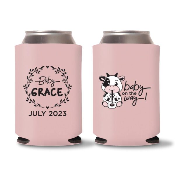 14. Baby Shower Koozie Custom - Baby Pink