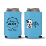 14. Baby Shower Koozie Custom - Cyan