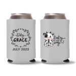 14. Baby Shower Koozie Custom - Gray