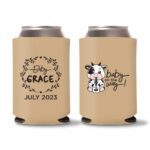 14. Baby Shower Koozie Custom - Light Brown