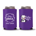 14. Baby Shower Koozie Custom - Purple