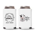 14. Baby Shower Koozie Custom - White