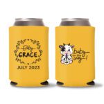 14. Baby Shower Koozie Custom - Yellow