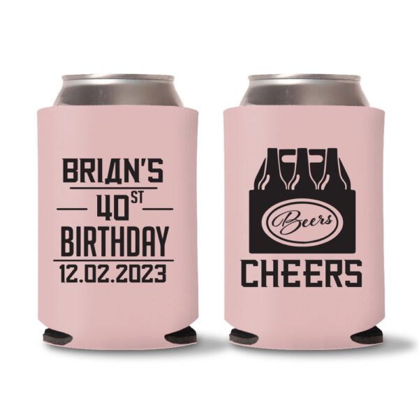 15. Baby Pink - Custom Birthday Koozie Favors