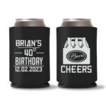 15. Black - Custom Birthday Koozie Favors