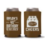 15. Dark Brown - Custom Birthday Koozie Favors