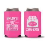 15. Pink - Custom Birthday Koozie Favors