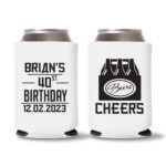 15. White - Custom Birthday Koozie Favors