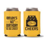 15. Yellow - Custom Birthday Koozie Favors