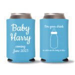 16. Personalized Baby Shower Koozies - Cyan