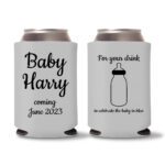 16. Personalized Baby Shower Koozies - Gray