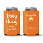 16. Personalized Baby Shower Koozies - Orange
