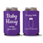 16. Personalized Baby Shower Koozies - Purple