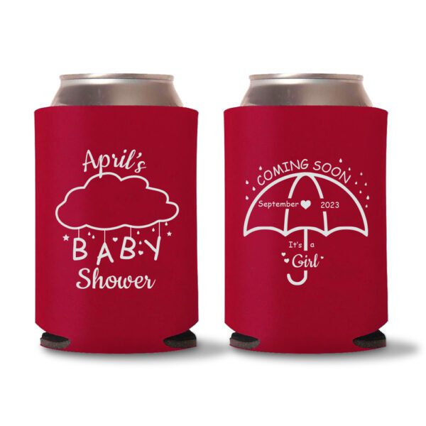 17. Baby Shower Koozies - Red