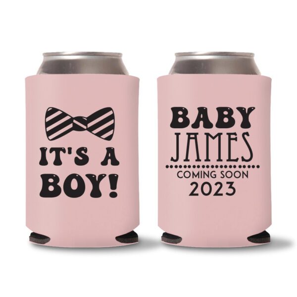 18. It_s A Boy - Baby Shower Koozie Baby Pink