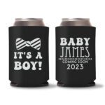 18. It_s A Boy - Baby Shower Koozie Black