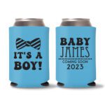 18. It_s A Boy - Baby Shower Koozie Cyan