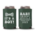 18. It_s A Boy - Baby Shower Koozie Green