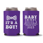 18. It_s A Boy - Baby Shower Koozie Purple
