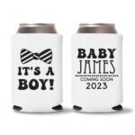 18. It_s A Boy - Baby Shower Koozie White