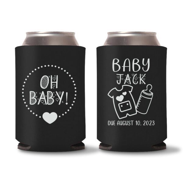 19. Black - Custom Baby Shower Koozies