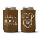 20. Dark Brown Baby Shower Koozies Custom