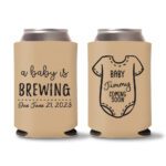 20. Light Brown Baby Shower Koozies Custom