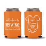 20. Orange Baby Shower Koozies Custom