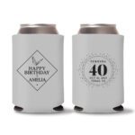 21. 40th Birthday Can Cooler - Gray