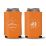 21. 40th Birthday Can Cooler - Orange